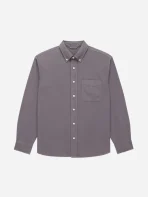 3Sixteen Big Oxford Shirt Dusty Purple Front Look