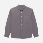 3Sixteen Big Oxford Shirt Dusty Purple Front Look
