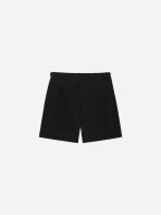 3Sixteen Black Poplin Safari Shorts Front Side