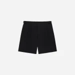 3Sixteen Black Poplin Safari Shorts Front Side