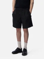 3Sixteen Black Poplin Safari Shorts Wearing View