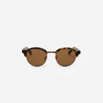 3Sixteen Brow Line SP-03 Brown Lens Tortoise Glasses Front Side