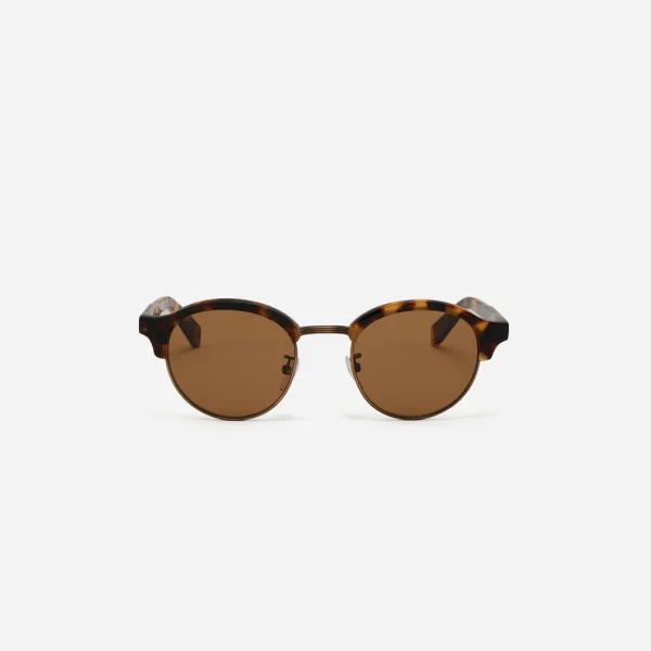 3Sixteen Brow Line SP-03 Brown Lens Tortoise Glasses Front Side
