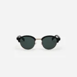3Sixteen Brow Line SP-03 Green Lens Black Glasses Front Look