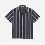 3Sixteen Cabana Black Ticking Stripe Shirt Front Look