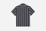 3Sixteen Cabana Black Ticking Stripe Shirt Back Side