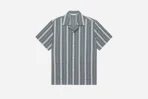 3Sixteen Cabana Grey Ticking Stripe T-Shirt Front Side
