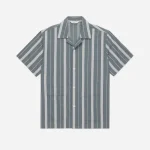 3Sixteen Cabana Grey Ticking Stripe T-Shirt Front Side