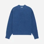 3Sixteen Cotton Crewneck Sweater Blue Front Side