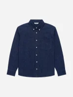 3Sixteen Denim Button Down Shirt Navy Front Side