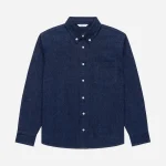 3Sixteen Denim Button Down Shirt Navy Front Side