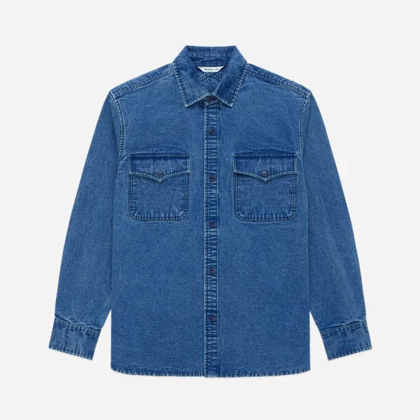 3Sixteen Denim Overshirt Front Side