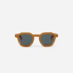 3Sixteen Geometric SP-05 Amber Glasses front view handcrafted Italian acetate frame