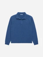 3Sixteen Long Sleeve Knit Polo Front Side