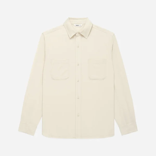 3Sixteen Mechanic Shirt Ivory Front look
