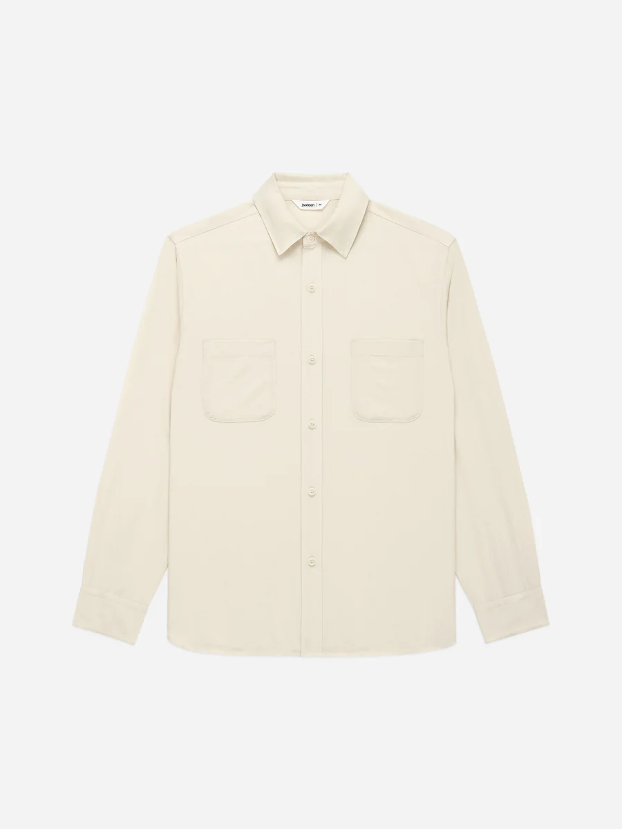 3Sixteen Mechanic Shirt Ivory 3Sixteen Mechanic Shirt Ivory Front look