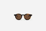 3Sixteen P3 Round SP-01 Brown Lens Tortoise Glasses Front Side