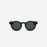3Sixteen P3 Round SP-01 Green Lens Black Glasses Front Side