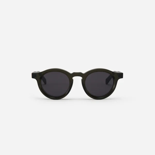 3Sixteen P3 Round SP-01 Grey Lens Khaki Glasses Front Look