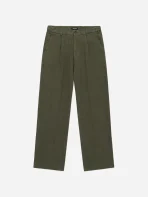 3Sixteen Pleated Trouser Olive Front Side