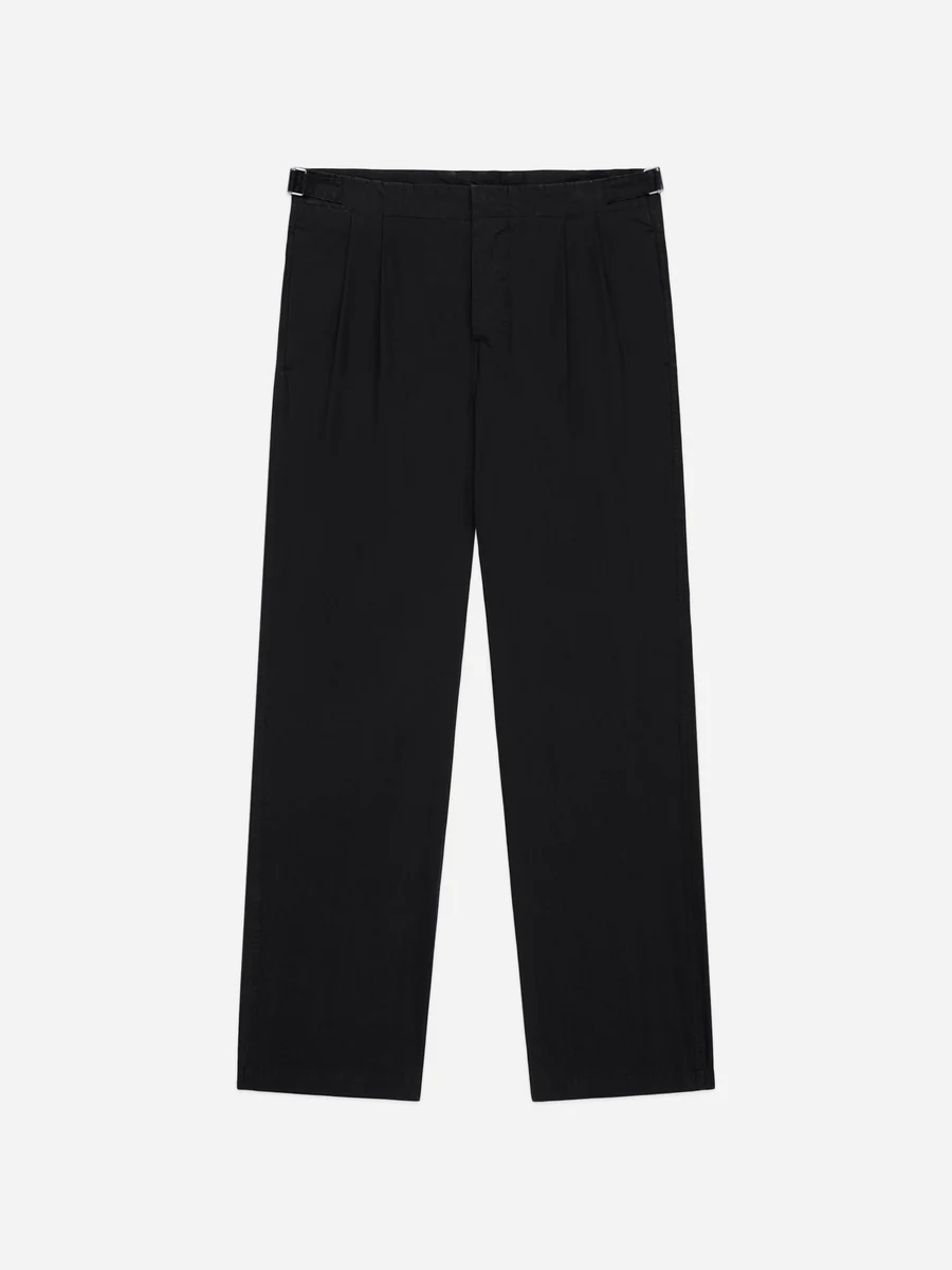 3Sixteen Safari Black Poplin Pant Front Look