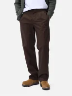 3Sixteen Safari Brown Poplin Pant Wearing View