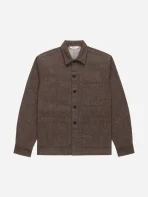 3Sixteen Shop Brown Denim Jacket Front Look