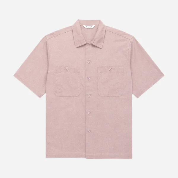 3Sixteen Short Sleeve Workshirt Dusty Pink Front Side