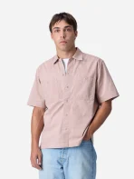 3Sixteen Short Sleeve Workshirt Dusty Pink Wearing View