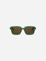 3Sixteen Square SP-02 Glasses Emerald Front Look
