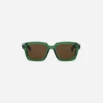 3Sixteen Square SP-02 Glasses Emerald Front Look