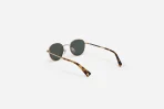 3Sixteen Steel Panto SP-04 Green Lens Gold Glasses Back Side