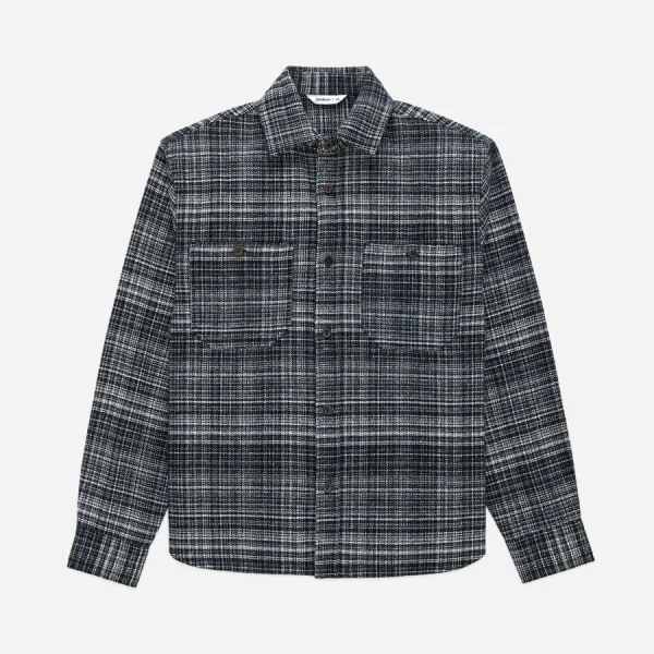 3Sixteen Utility Flannel Television Static Shirt Front Side