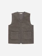 3Sixteen Zip Vest Tobacco Front Look
