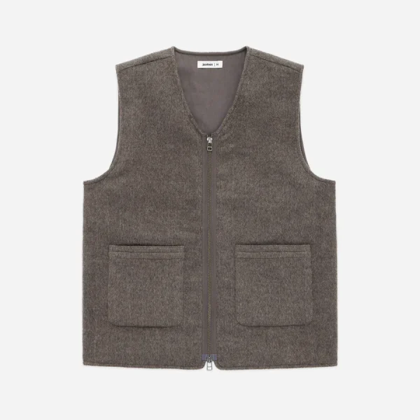 3Sixteen Zip Vest Tobacco Front Look