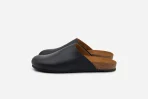 3sixteen Black Calf Leather Mule Sided View