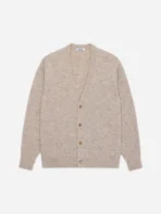3sixteen Classic V-Neck Cardigan Beige Front Look