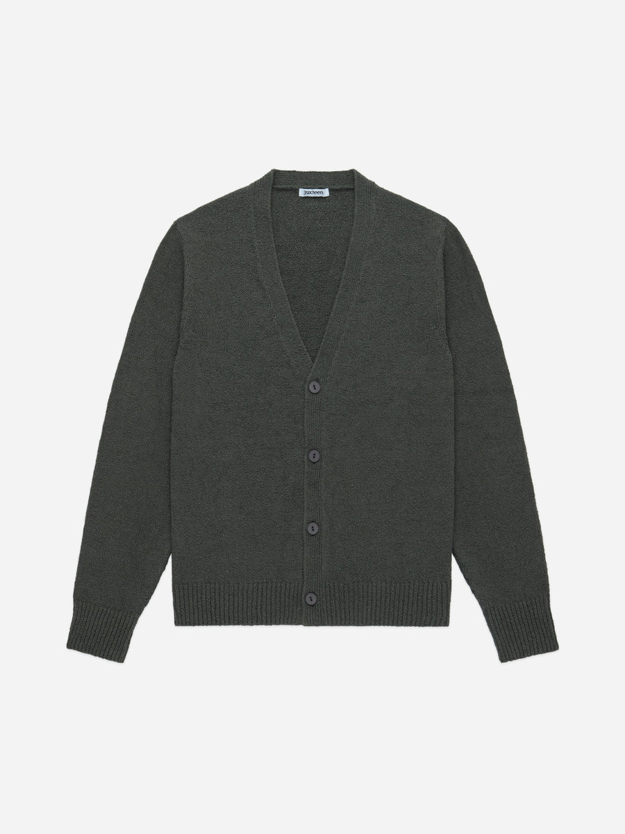 3sixteen Classic V-Neck Cardigan 3sixteen Classic V-Neck Cardigan Front Look