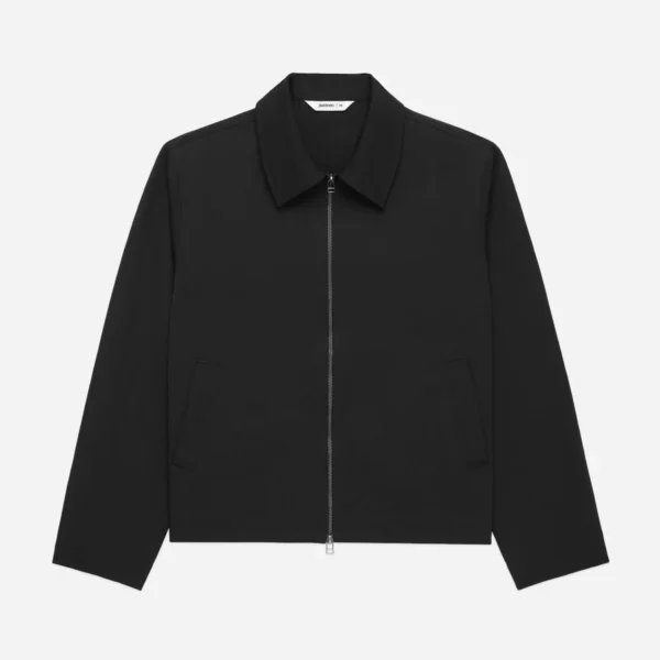 3sixteen Club Nylon Jacket Black Front Look