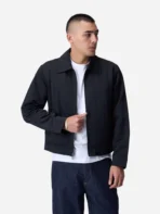 3sixteen Club Nylon Jacket Black Wearing View