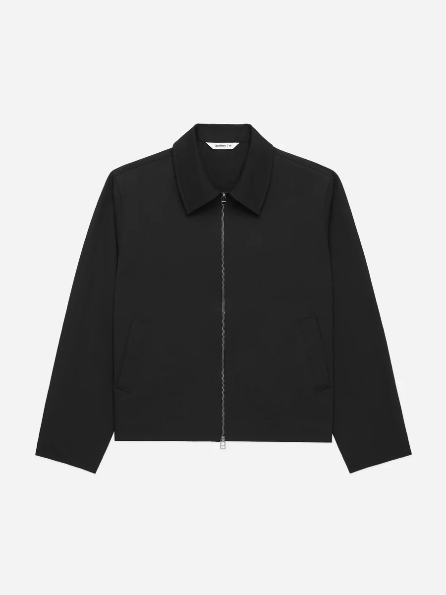 3sixteen Club Nylon Jacket Black Front Look