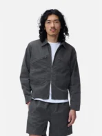 3sixteen Cycling Jacket Graphite Wearing View
