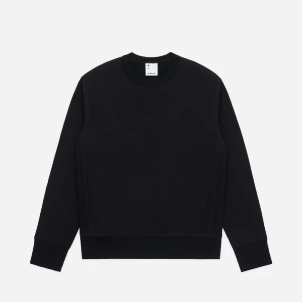 3sixteen Heavyweight Fleece Crewneck Black Front Look