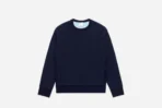 3sixteen Heavyweight Fleece Crewneck Indigo Front Look