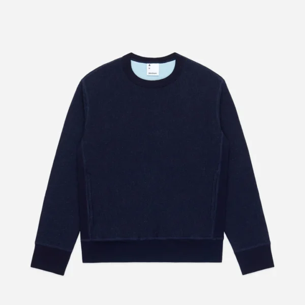 3sixteen Heavyweight Fleece Crewneck Indigo Front Look