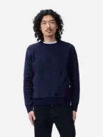 3sixteen Heavyweight Fleece Crewneck Indigo Wearing View