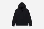 3sixteen Heavyweight Pullover Fleece Hoodie Black Front Look