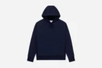3sixteen Heavyweight Pullover Fleece Hoodie Indigo Front Look
