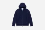 3sixteen Heavyweight Zip Hoodie Indigo Front Look