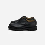 3sixteen Laceless Oxford Waxy Leather Black Shoes Side View